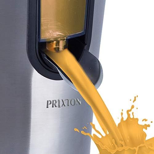  Besuchen Sie den Prixton-Store PRIXTON - Zitronenpresse Automatisch elektrische, Leichtes Auspressen von Saften mit 160 W Leistung und 800 ml Fassungsvermoegen, Schwarz/Edelstahl, Masse 31x20x32 cm | XP1