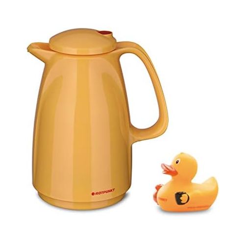  Besuchen Sie den ROTPUNKT-Store ROTPUNKT Isolierkanne 225 Bella 0,5 l | BPA-frei - gesundes Trinken | Made in Germany | Warm + Kalthaltung | rubberduck