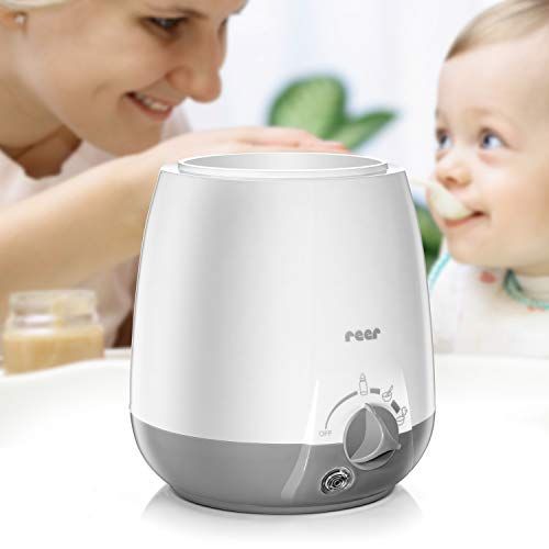  Besuchen Sie den Reer-Store reer Babykostwarmer Simply Hot fuer Flaschchen und Glaschen, mit Warmhaltefunktion, Weiss/Grau