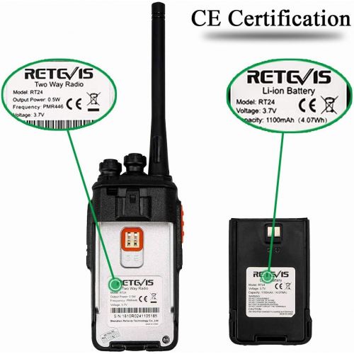  [아마존 핫딜]  [아마존핫딜]Retevis RT24 Walkie Talkie mit Headset Lizenzfrei PMR Funkgerat Set 16 Kanale Lange Reichweite Wiederauflabar EU-Stecker Ladeschale Funkgerate (1 Paar, Schwarz)