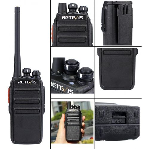  [아마존 핫딜]  [아마존핫딜]Retevis RT24 Walkie Talkie mit Headset Lizenzfrei PMR Funkgerat Set 16 Kanale Lange Reichweite Wiederauflabar EU-Stecker Ladeschale Funkgerate (1 Paar, Schwarz)