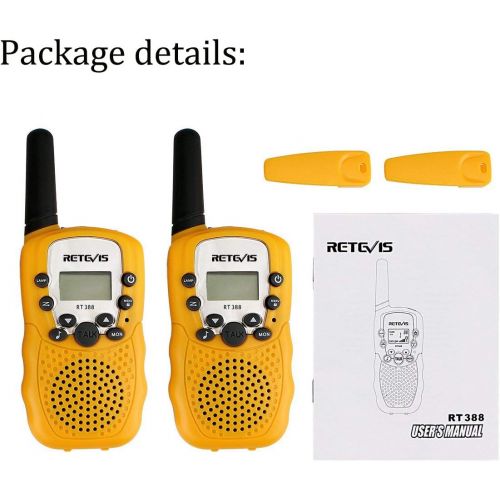  [아마존 핫딜]  [아마존핫딜]Retevis RT388 Walkie Talkies fuer Kinder PMR446 8 Kanale Kinder Funkgerate mit LC-Display Taschenlampe Walki Talki set Kinder Geschenke fuer Kinder Spielzeug fuer Madchen Junge (1 Paa