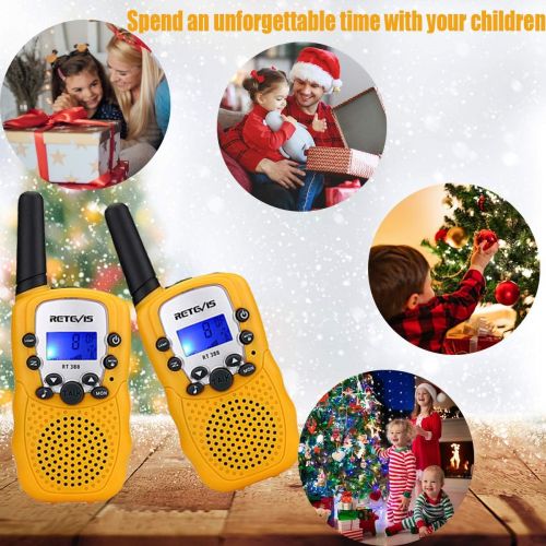  [아마존 핫딜]  [아마존핫딜]Retevis RT388 Walkie Talkies fuer Kinder PMR446 8 Kanale Kinder Funkgerate mit LC-Display Taschenlampe Walki Talki set Kinder Geschenke fuer Kinder Spielzeug fuer Madchen Junge (1 Paa