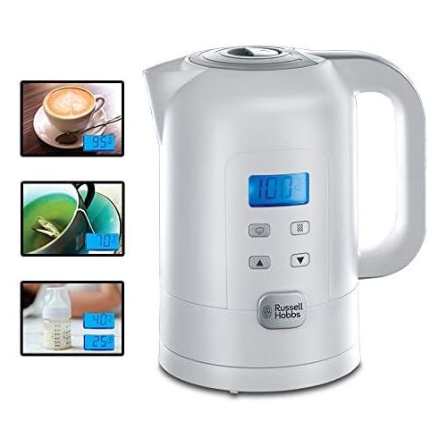  Besuchen Sie den Russell Hobbs-Store Russell Hobbs Wasserkocher Precision, 1,7l, 2200W, digitale Temperatureinstellung & LCD Anzeige, 25°-100°C einstellbar fuer die Zubereitung von Babynahrung & Tee, Warmhaltefunktion,