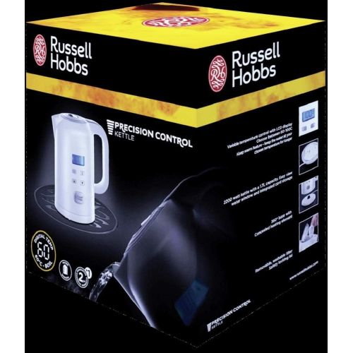  Besuchen Sie den Russell Hobbs-Store Russell Hobbs Wasserkocher Precision, 1,7l, 2200W, digitale Temperatureinstellung & LCD Anzeige, 25°-100°C einstellbar fuer die Zubereitung von Babynahrung & Tee, Warmhaltefunktion,