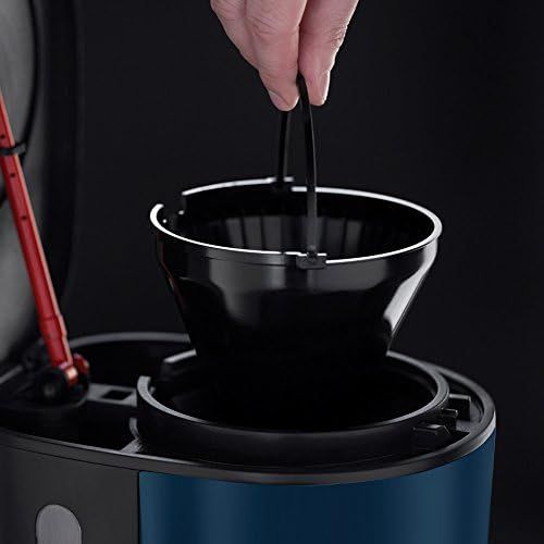  Russell Hobbs 20134-56 Colours Royal Blue Glas-Kaffeemaschine, innovative Brausekopf-Technologie, Schnellheizsystem, 1,25 L