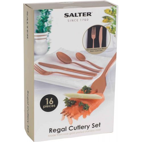  Besuchen Sie den SALTER-Store Salter bw05462Regal Rose Gold 16-teiliges Besteckset