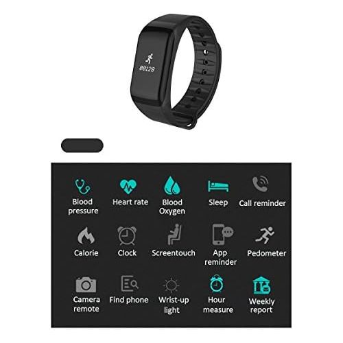  Besuchen Sie den SEITRONIC-Store SEITRONIC Fitness Tracker Herzfrequenz Armband mit Schrittzahler und Pulsuhr in Sportlichem Design TFT Display mit Dockingstadion und Bluetooth 4.1