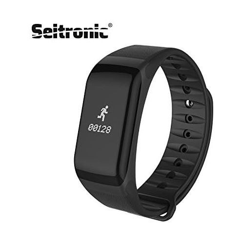  Besuchen Sie den SEITRONIC-Store SEITRONIC Fitness Tracker Herzfrequenz Armband mit Schrittzahler und Pulsuhr in Sportlichem Design TFT Display mit Dockingstadion und Bluetooth 4.1