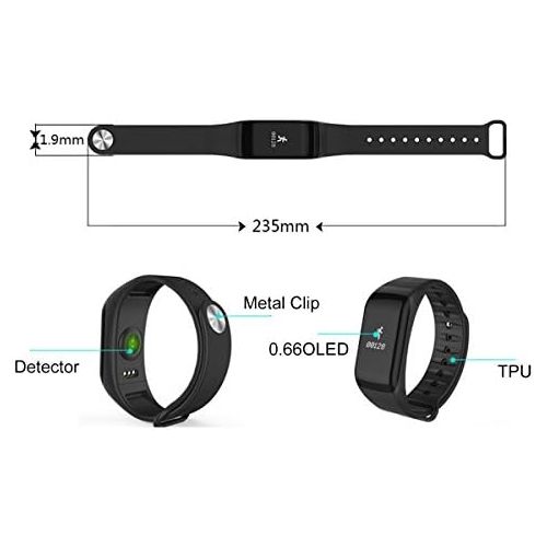  Besuchen Sie den SEITRONIC-Store SEITRONIC Fitness Tracker Herzfrequenz Armband mit Schrittzahler und Pulsuhr in Sportlichem Design TFT Display mit Dockingstadion und Bluetooth 4.1