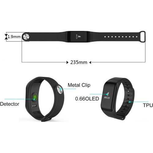  Besuchen Sie den SEITRONIC-Store SEITRONIC Fitness Tracker Herzfrequenz Armband mit Schrittzahler und Pulsuhr in Sportlichem Design TFT Display mit Dockingstadion und Bluetooth 4.1