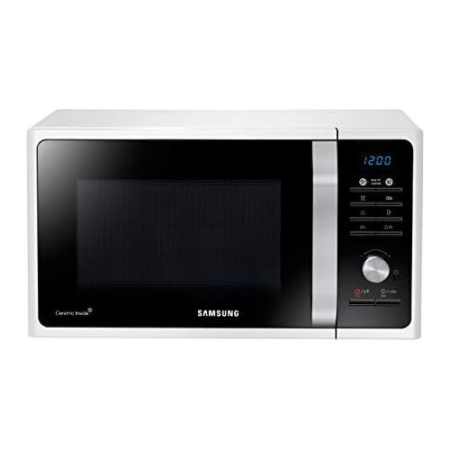 삼성 Besuchen Sie den Samsung-Store Samsung MG23F301TAW/EG Mikrowelle mit Grill / 800 W / 23 L Garraum / 48,9 cm Breite / Keramik-Emaille-Innenraum / 20 Vitalprogramme / weiss