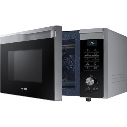 삼성 Samsung Mc28M6055Cs/EcMikrowellenherd mit Grill, 28l, innen aus Keramik, EasyView-Fenster und Backofen -Funktion bis 200°C, 2100W, Grau