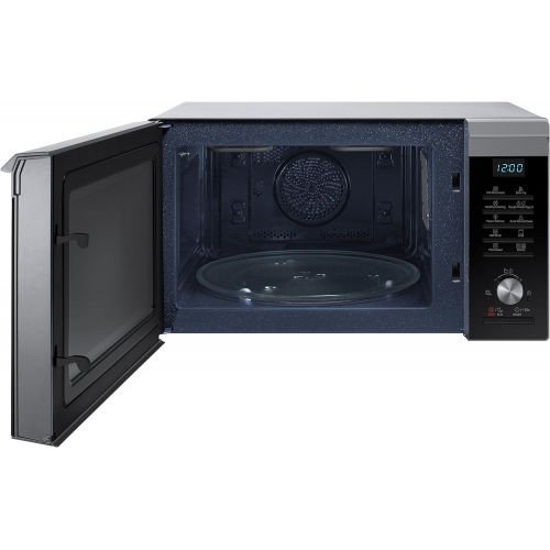 삼성 Samsung Mc28M6055Cs/EcMikrowellenherd mit Grill, 28l, innen aus Keramik, EasyView-Fenster und Backofen -Funktion bis 200°C, 2100W, Grau