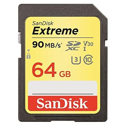 샌디스크 [아마존 핫딜]  [아마존핫딜]SanDisk Extreme 64 GB SDXC Speicherkarte bis zu 90MB/Sek, Class 10, U3, V30, FFP