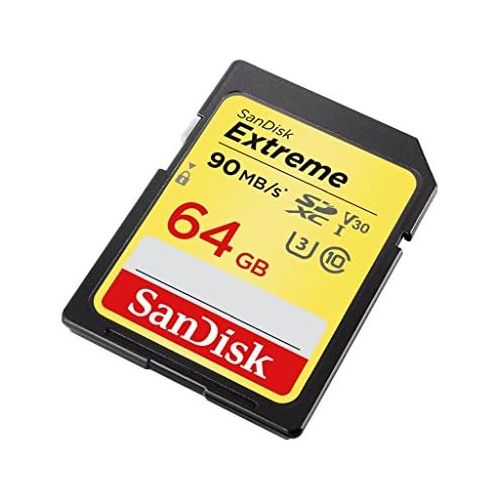 샌디스크 [아마존 핫딜]  [아마존핫딜]SanDisk Extreme 64 GB SDXC Speicherkarte bis zu 90MB/Sek, Class 10, U3, V30, FFP