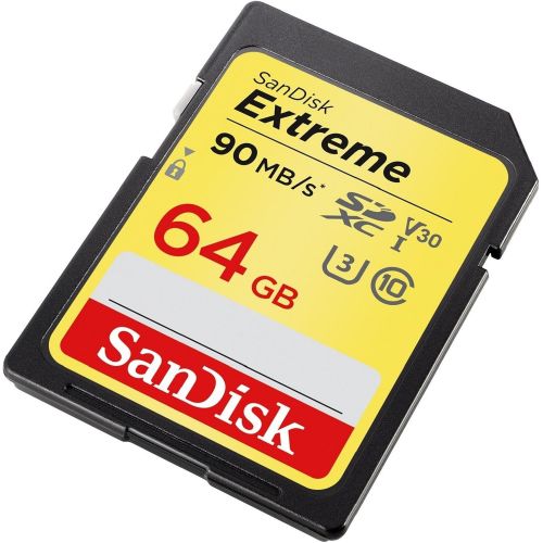 샌디스크 [아마존 핫딜]  [아마존핫딜]SanDisk Extreme 64 GB SDXC Speicherkarte bis zu 90MB/Sek, Class 10, U3, V30, FFP