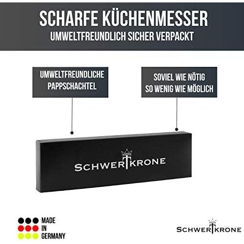  Besuchen Sie den Schwertkrone-Store Schwertkrone Gemuesemesser Wellenschliff/Messer Holzgriff/Tomatenmesser gezahnt - Messer Solingen/Schalmesser Olivenholz rostfrei