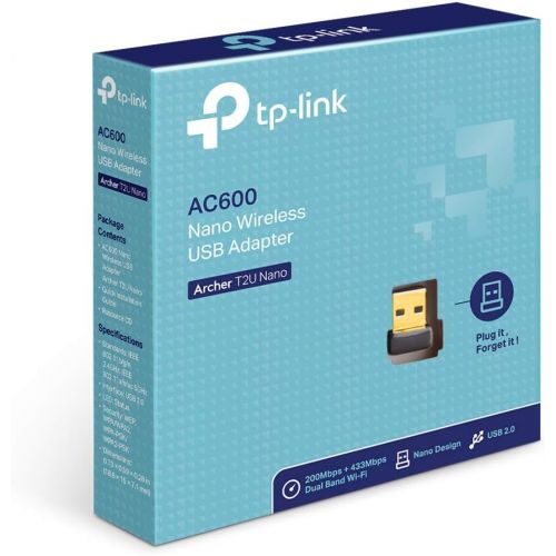  [아마존 핫딜]  [아마존핫딜]TP-Link Archer T2U Nano AC600 WLAN USB Adapter (433MBit/s 5GHz, 200MBit/s 2,4GHz 802.11ac/n, WPA und WPA2-Verschluesselungs-Standard, Unterstuetzt Windows 10/8.1/8/7/XP, Mac OS 10.9~