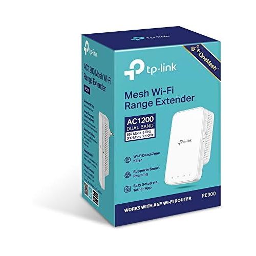  [아마존 핫딜] [아마존핫딜]TP-Link RE300 Mesh Dualband WLAN Repeater (867Mbit/s 5GHz, 300Mbit/s 2,4GHz Dual WLAN AC+N, WLAN Verstarker, App Steuerung, kompatibel zu allen WLAN Geraten) weiss