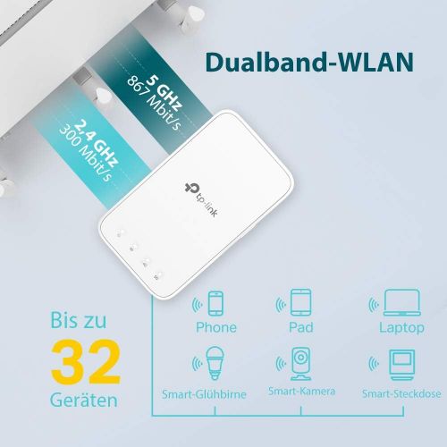  [아마존 핫딜] [아마존핫딜]TP-Link RE300 Mesh Dualband WLAN Repeater (867Mbit/s 5GHz, 300Mbit/s 2,4GHz Dual WLAN AC+N, WLAN Verstarker, App Steuerung, kompatibel zu allen WLAN Geraten) weiss