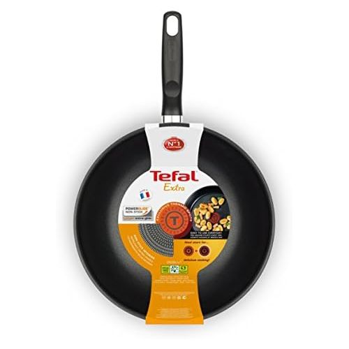 테팔 Besuchen Sie den Tefal-Store Tefal Extra28cm Wok-Pfanne, schwarz