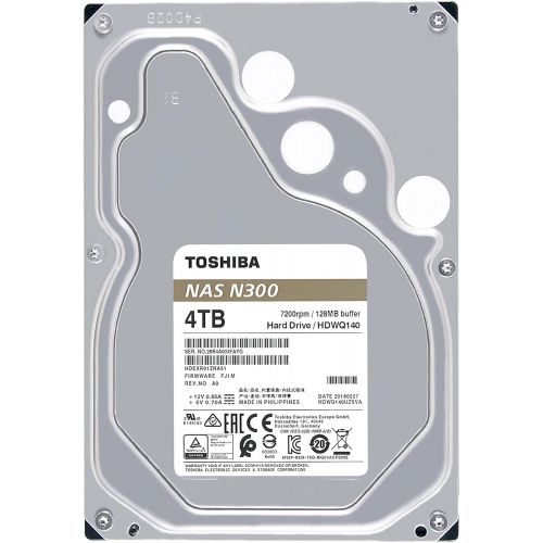  [아마존 핫딜] [아마존핫딜]Toshiba N300 NAS-Festplatte (8,9 cm (3,5 Zoll), SATA, 6 Gbit/s, 7200 U/min, 128 MB) 4TB