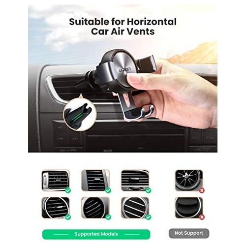  [아마존 핫딜]  [아마존핫딜]UGREEN Handyhalterung Auto Lueftung Autohalterung Handy Halterung KFZ Handy Halter fuer Auto 360° drehbar kompatibel mit iPhone XS XR X, Samsung S10 S9, Huawei P20 Mate10 und MP3 bis