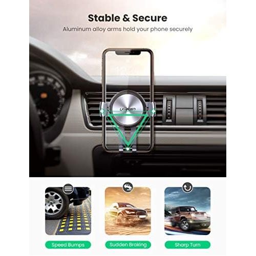  [아마존 핫딜]  [아마존핫딜]UGREEN Handyhalterung Auto Lueftung Autohalterung Handy Halterung KFZ Handy Halter fuer Auto 360° drehbar kompatibel mit iPhone XS XR X, Samsung S10 S9, Huawei P20 Mate10 und MP3 bis