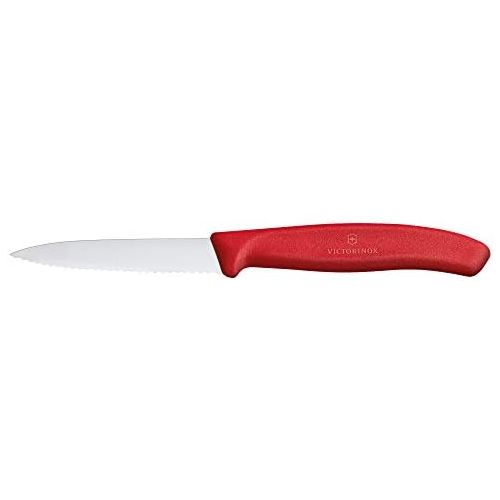  Besuchen Sie den Victorinox-Store Victorinox Swiss Classic 6-tlg. Messerblock bestueckt, Universalschaler, Gemuesemesser, Steakmesser, Tomatenmesser, weiss