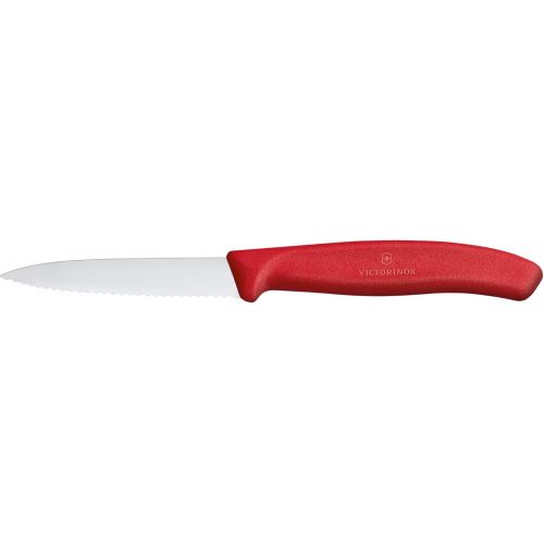  Besuchen Sie den Victorinox-Store Victorinox Swiss Classic 6-tlg. Messerblock bestueckt, Universalschaler, Gemuesemesser, Steakmesser, Tomatenmesser, weiss