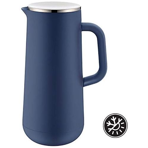 더블유엠에프 Besuchen Sie den WMF-Store WMF Isolierkanne Thermoskanne Impulse prussian, 1,0 l, fuer Kaffee oder Tee Drehverschluss halt Getranke 24h kalt und warm, blau