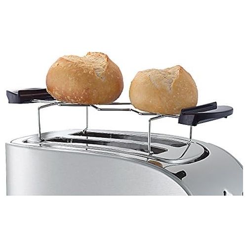 더블유엠에프 Besuchen Sie den WMF-Store WMF Stelio Toaster Edelstahl, Doppelschlitz-Toaster mit Broetchenaufsatz, 980 W, 7 Braunungsstufen, Bagel-Funktion, UEberhitzungsschutz, edelstahl matt