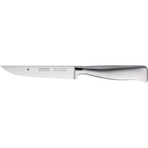 더블유엠에프 Besuchen Sie den WMF-Store WMF Grand Gourmet Messerblock mit Messerset 5teilig, Spezialklingenstahl, 4 Messer geschmiedet, Edelstahl-Block, Borsteneinsatz, Performance Cut