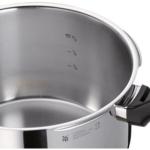 더블유엠에프 WMF Perfect Plus Schnellkochtopf 8,5l mit Einsatz, Schnelltopf 22 cm, Cromargan Edelstahl poliert, Induktion, 2 Kochstufen, Einhand-Kochstufenregler