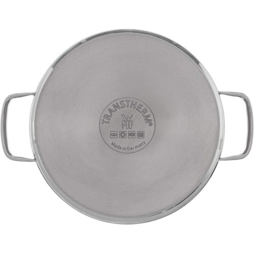 더블유엠에프 WMF Compact Cuisine Kochtopf 24cm, Glasdeckel, Bratentopf 4,1l, Cromargan Edelstahl poliert, Innenskalierung, stapelbar, Topf Induktion, unbeschichtet