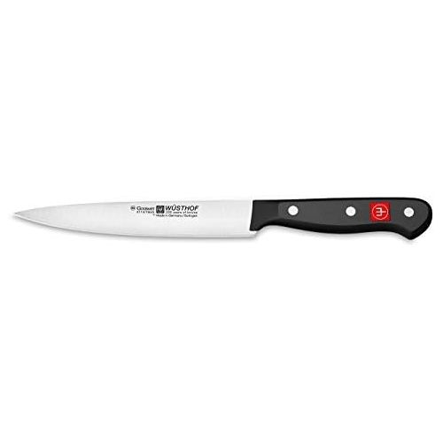  Besuchen Sie den WUESTHOF-Store Wuesthof Schinkenmesser, Gourmet (4114-7/16), 16 cm Klingenlange, Edelstahl, rostfrei, fuer Spuelmaschine, Fleischmesser extrem scharf