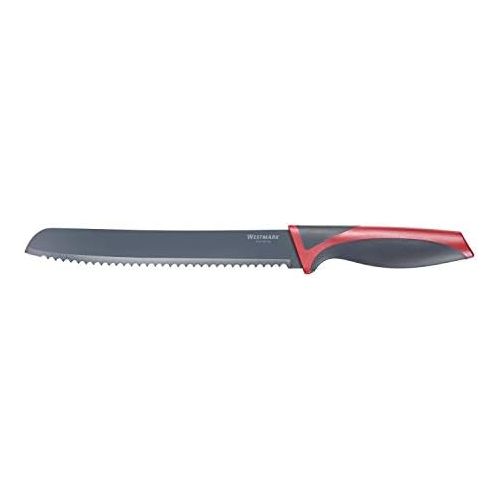  Besuchen Sie den Westmark-Store Westmark Brotmesser, Wellenschliff, Gesamtlange: 32,7 cm, Rostfreier Edelstahl/Kunststoff, Anthrazit/Rot, 14552280