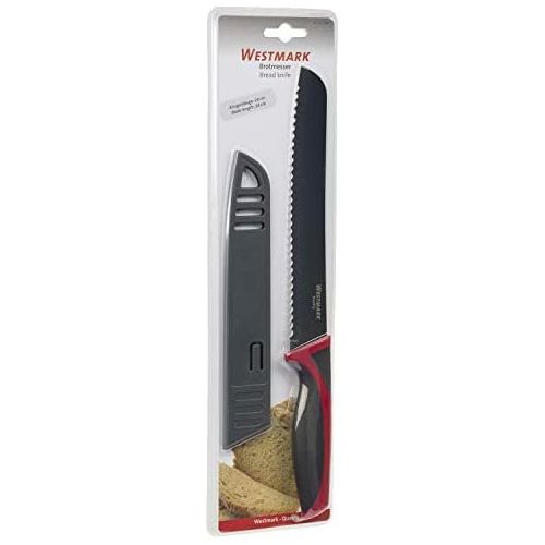  Besuchen Sie den Westmark-Store Westmark Brotmesser, Wellenschliff, Gesamtlange: 32,7 cm, Rostfreier Edelstahl/Kunststoff, Anthrazit/Rot, 14552280