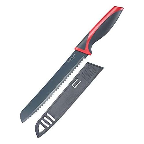  Besuchen Sie den Westmark-Store Westmark Brotmesser, Wellenschliff, Gesamtlange: 32,7 cm, Rostfreier Edelstahl/Kunststoff, Anthrazit/Rot, 14552280