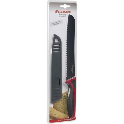  Besuchen Sie den Westmark-Store Westmark Brotmesser, Wellenschliff, Gesamtlange: 32,7 cm, Rostfreier Edelstahl/Kunststoff, Anthrazit/Rot, 14552280