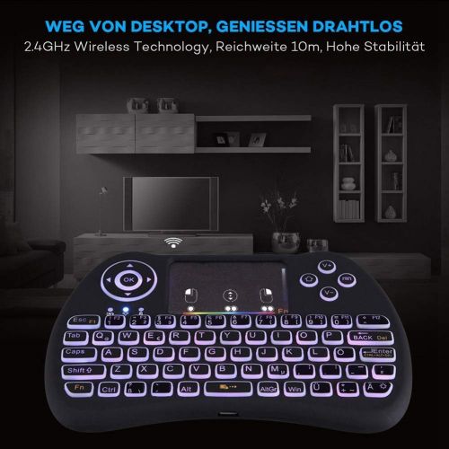  [아마존 핫딜]  [아마존핫딜]YOUTHINK Mini Tastatur Wireless Touchpad Beleuchtet PC Fernbedienung 2.4GHz QWERTZ Deutsch Tastaturlayout 10M Reichweite Tastatur Fernbedienung f¨¹r Smart TV HTPC IPTV Android TV Box XBOX36