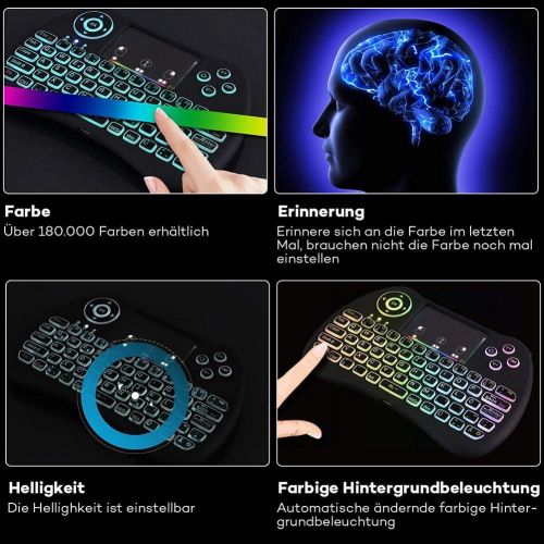  [아마존 핫딜]  [아마존핫딜]YOUTHINK Mini Tastatur Wireless Touchpad Beleuchtet PC Fernbedienung 2.4GHz QWERTZ Deutsch Tastaturlayout 10M Reichweite Tastatur Fernbedienung f¨¹r Smart TV HTPC IPTV Android TV Box XBOX36