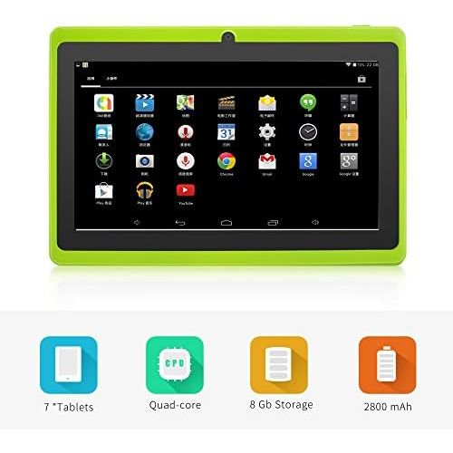  [아마존 핫딜] [아마존핫딜]YUNTAB Yuntab Google Tablet 7 Zoll Q88 Android 4.4 Tablet PC Quad-Core Allwinner A33 HD 1024x600 8GB 1.5GHz 1GB Dual Kamera Google Play Vorinstalliert,WLAN,3D, Bluetooth (Black)