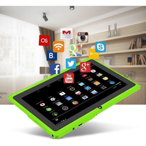  [아마존 핫딜] [아마존핫딜]YUNTAB Yuntab Google Tablet 7 Zoll Q88 Android 4.4 Tablet PC Quad-Core Allwinner A33 HD 1024x600 8GB 1.5GHz 1GB Dual Kamera Google Play Vorinstalliert,WLAN,3D, Bluetooth (Black)