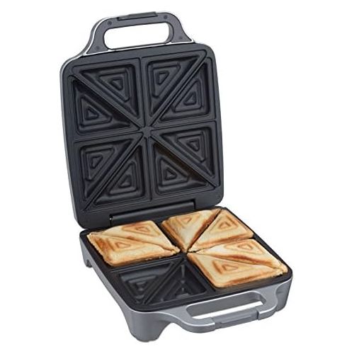  Besuchen Sie den cloer-Store Cloer 6269 Sandwichmaker XXL / 1800 W / fuer 4 Sandwiches / American Toast / XXL-Fuellung / optische Fertigmeldung