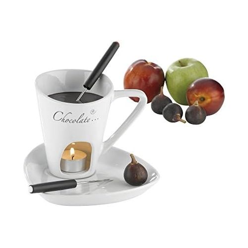  Kela Schokoladenfondue-Set, Alicia, 4-tlg., Keramik, 2 Personen, 200 ml, 12426