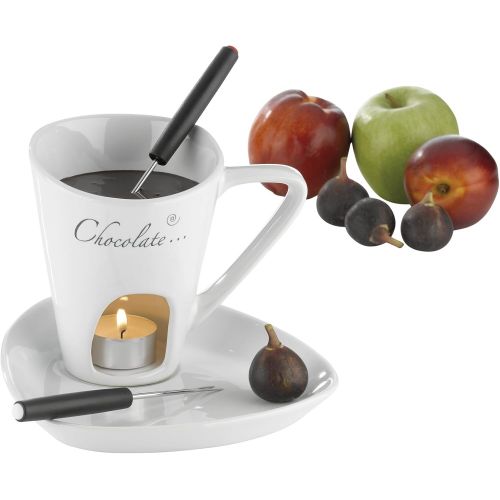  Kela Schokoladenfondue-Set, Alicia, 4-tlg., Keramik, 2 Personen, 200 ml, 12426