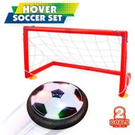 [아마존 핫딜]  [아마존핫딜]Betheaces Kids Toys Hover Soccer Ball Set 2 Goals Gift Football Disk Toy LED Light Boys Girls Age 2, 3, 4,5,6,7,8-16 Year Old, Indoor Outdoor Sports Ball Game Children