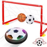 [아마존베스트]Betheaces Kids Toys Hover Soccer Ball Set 2 Goals Gift Football Disk Toy LED Light Boys Girls Age 2, 3, 4,5,6,7,8-16 Year Old, Indoor Outdoor Sports Ball Game Children